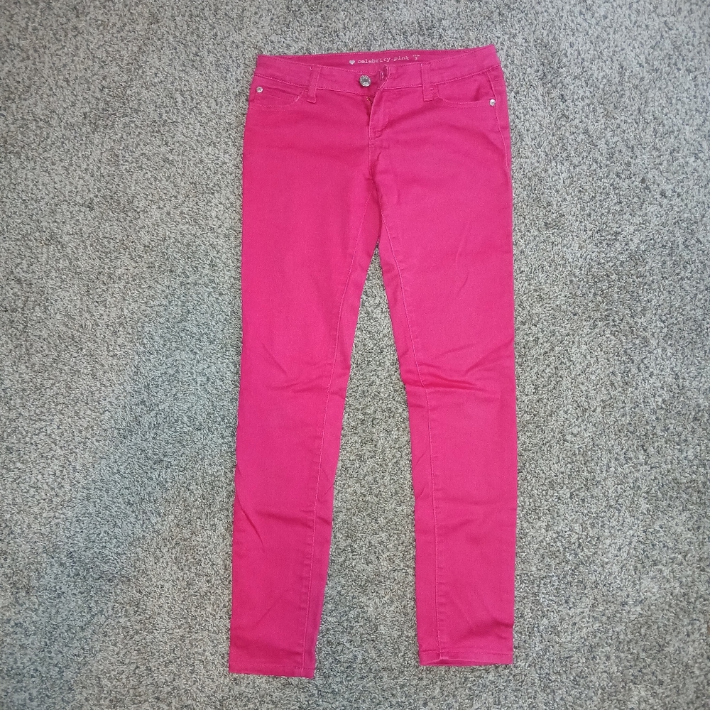Celebrity Pink Womens Skinny Soft Hot Pink Jean Size 3